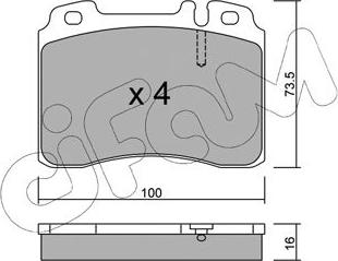 Cifam 822-667-1 - Kit de plaquettes de frein, frein à disque cwaw.fr