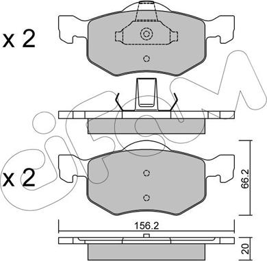 Cifam 822-609-0 - Kit de plaquettes de frein, frein à disque cwaw.fr