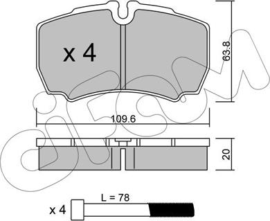 Cifam 822-604-0 - Kit de plaquettes de frein, frein à disque cwaw.fr