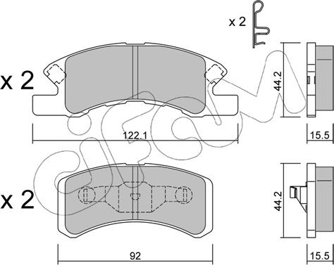 Cifam 822-605-0 - Kit de plaquettes de frein, frein à disque cwaw.fr