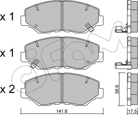 Cifam 822-606-0 - Kit de plaquettes de frein, frein à disque cwaw.fr