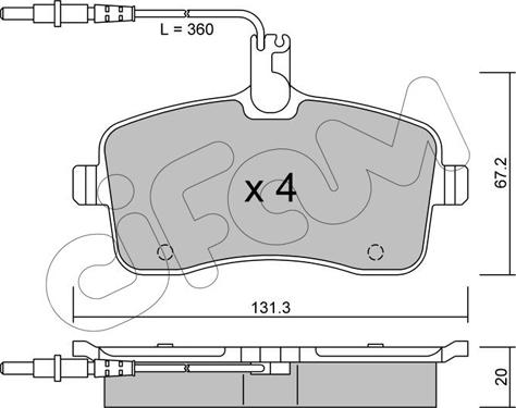 Cifam 822-600-0 - Kit de plaquettes de frein, frein à disque cwaw.fr