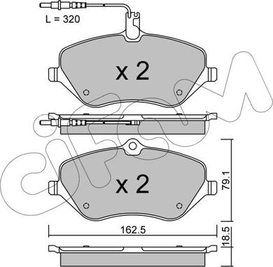 Cifam 822-601-1 - Kit de plaquettes de frein, frein à disque cwaw.fr