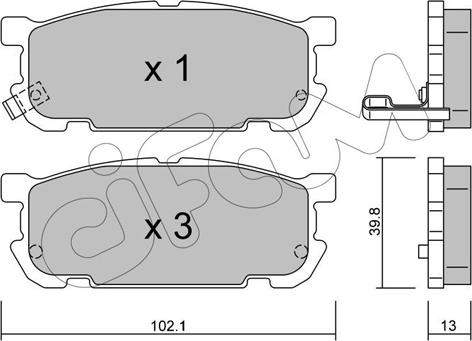 Cifam 822-608-0 - Kit de plaquettes de frein, frein à disque cwaw.fr