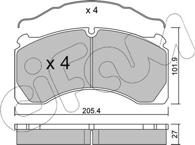 Cifam 822-603-0 - Kit de plaquettes de frein, frein à disque cwaw.fr