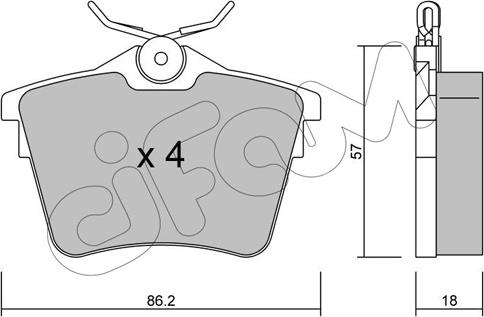 Cifam 822-602-0 - Kit de plaquettes de frein, frein à disque cwaw.fr