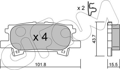 Cifam 822-619-0 - Kit de plaquettes de frein, frein à disque cwaw.fr