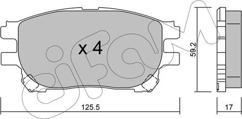 Cifam 822-615-0 - Kit de plaquettes de frein, frein à disque cwaw.fr