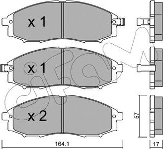 Cifam 822-611-0 - Kit de plaquettes de frein, frein à disque cwaw.fr