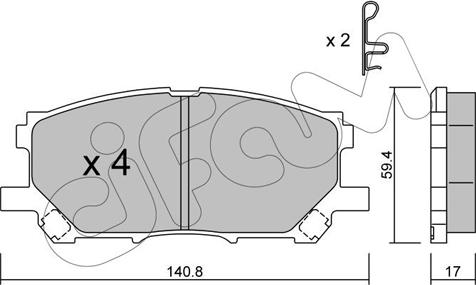 Cifam 822-618-0 - Kit de plaquettes de frein, frein à disque cwaw.fr