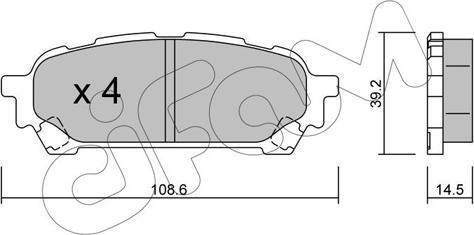 Cifam 822-613-0 - Kit de plaquettes de frein, frein à disque cwaw.fr