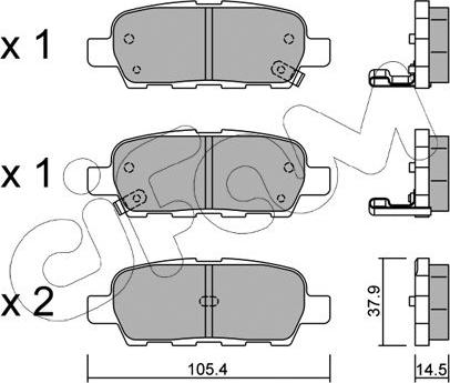 Cifam 822-612-0 - Kit de plaquettes de frein, frein à disque cwaw.fr