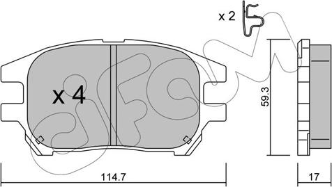 Cifam 822-617-0 - Kit de plaquettes de frein, frein à disque cwaw.fr