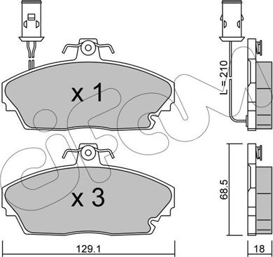 Cifam 822-689-0 - Kit de plaquettes de frein, frein à disque cwaw.fr