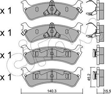 Cifam 822-684-0 - Kit de plaquettes de frein, frein à disque cwaw.fr