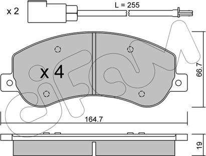 Cifam 822-680-0 - Kit de plaquettes de frein, frein à disque cwaw.fr