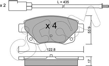 Cifam 822-681-0 - Kit de plaquettes de frein, frein à disque cwaw.fr