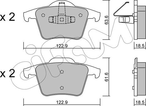 Cifam 822-688-0 - Kit de plaquettes de frein, frein à disque cwaw.fr