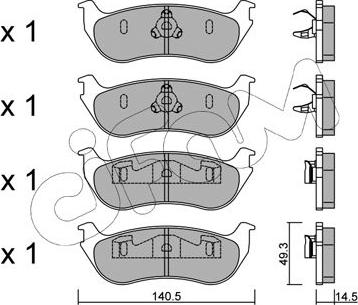 Cifam 822-687-0 - Kit de plaquettes de frein, frein à disque cwaw.fr