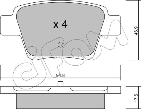 Cifam 822-639-0 - Kit de plaquettes de frein, frein à disque cwaw.fr