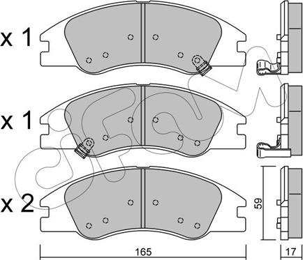 Cifam 822-630-0 - Kit de plaquettes de frein, frein à disque cwaw.fr