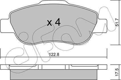 Cifam 822-638-0 - Kit de plaquettes de frein, frein à disque cwaw.fr