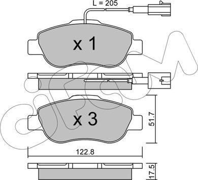 Cifam 822-638-1 - Kit de plaquettes de frein, frein à disque cwaw.fr