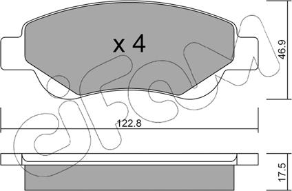 Cifam 822-637-0 - Kit de plaquettes de frein, frein à disque cwaw.fr