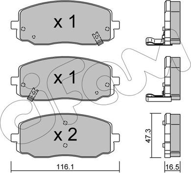 Cifam 822-629-0 - Kit de plaquettes de frein, frein à disque cwaw.fr