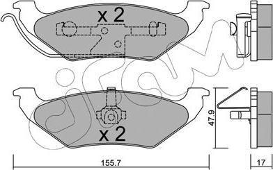 Cifam 822-624-0 - Kit de plaquettes de frein, frein à disque cwaw.fr