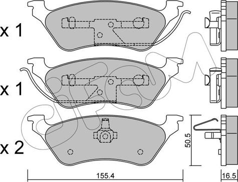 Cifam 822-625-0 - Kit de plaquettes de frein, frein à disque cwaw.fr