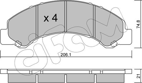 Cifam 822-620-0 - Kit de plaquettes de frein, frein à disque cwaw.fr