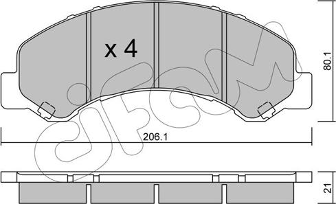 Cifam 822-621-0 - Kit de plaquettes de frein, frein à disque cwaw.fr