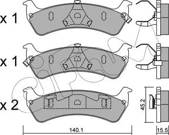 Cifam 822-628-0 - Kit de plaquettes de frein, frein à disque cwaw.fr