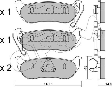 Cifam 822-627-0 - Kit de plaquettes de frein, frein à disque cwaw.fr