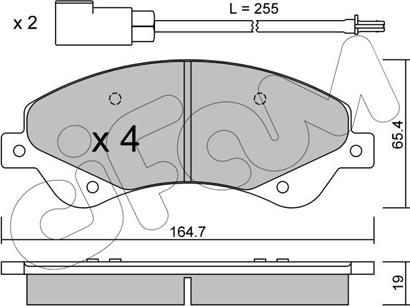 Cifam 822-679-0 - Kit de plaquettes de frein, frein à disque cwaw.fr