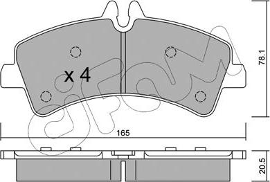 Cifam 822-674-0 - Kit de plaquettes de frein, frein à disque cwaw.fr