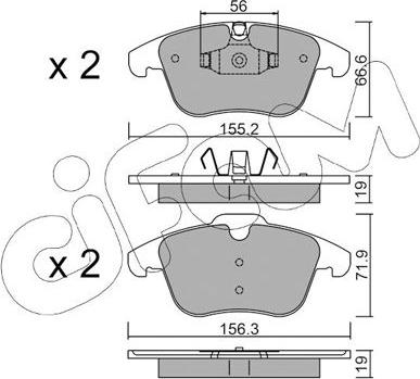 Cifam 822-675-4 - Kit de plaquettes de frein, frein à disque cwaw.fr