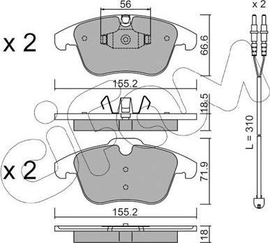 Cifam 822-675-5K - Kit de plaquettes de frein, frein à disque cwaw.fr