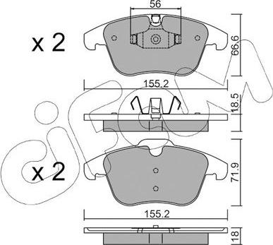 Cifam 822-675-5 - Kit de plaquettes de frein, frein à disque cwaw.fr