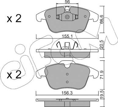 Cifam 822-675-6 - Kit de plaquettes de frein, frein à disque cwaw.fr