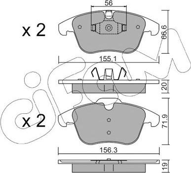 Cifam 822-675-0 - Kit de plaquettes de frein, frein à disque cwaw.fr