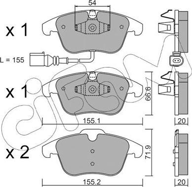 Cifam 822-675-1 - Kit de plaquettes de frein, frein à disque cwaw.fr