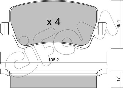 Cifam 822-676-0 - Kit de plaquettes de frein, frein à disque cwaw.fr