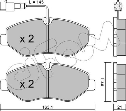 Cifam 822-671-4 - Kit de plaquettes de frein, frein à disque cwaw.fr