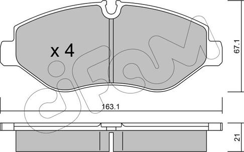 Cifam 822-671-0 - Kit de plaquettes de frein, frein à disque cwaw.fr