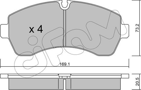 Cifam 822-673-0 - Kit de plaquettes de frein, frein à disque cwaw.fr