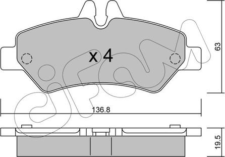 Cifam 822-672-0 - Kit de plaquettes de frein, frein à disque cwaw.fr