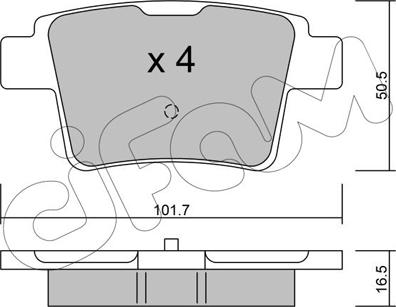 Cifam 822-677-0 - Kit de plaquettes de frein, frein à disque cwaw.fr