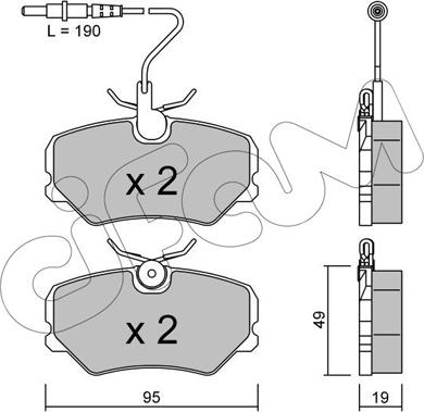 Cifam 822-099-0 - Kit de plaquettes de frein, frein à disque cwaw.fr